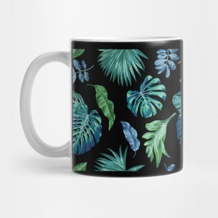 Blue and green Leaves Mug